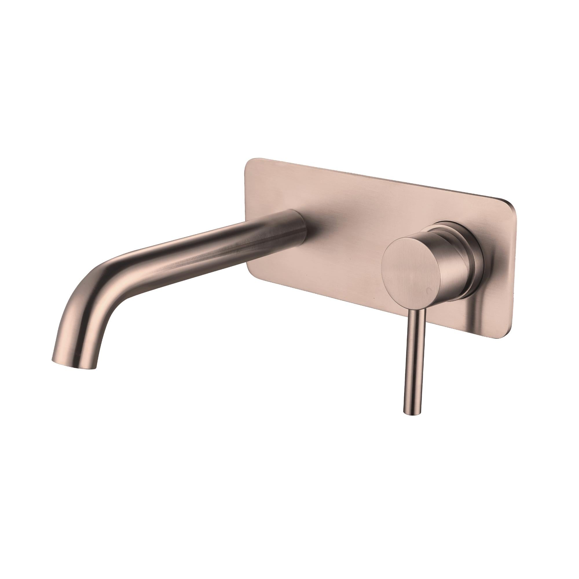 Kirra Wall Basin Mixer Set with 180mm Spout & Back Plate