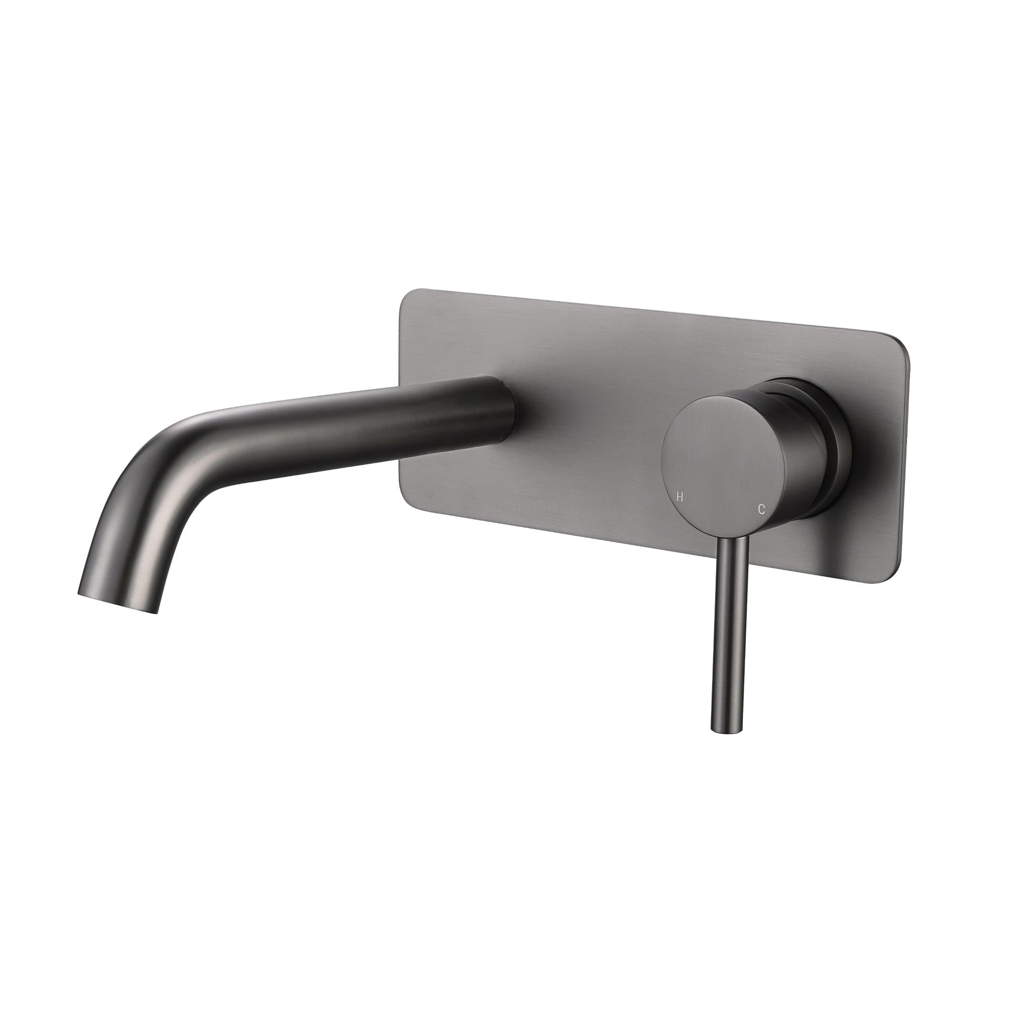 Kirra Wall Basin Mixer Set with 180mm Spout & Back Plate