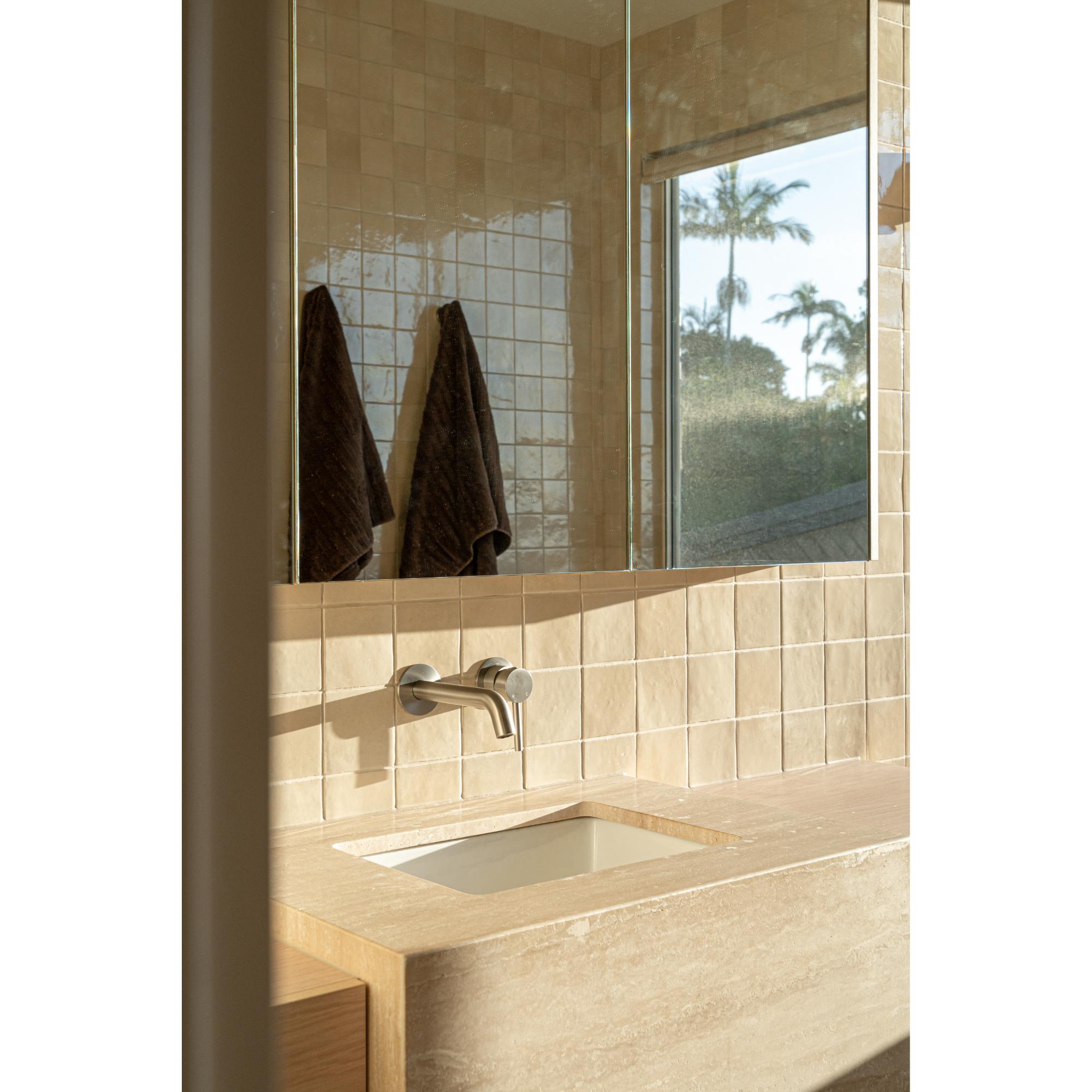 Kirra Wall Basin Mixer Set with 180mm Spout