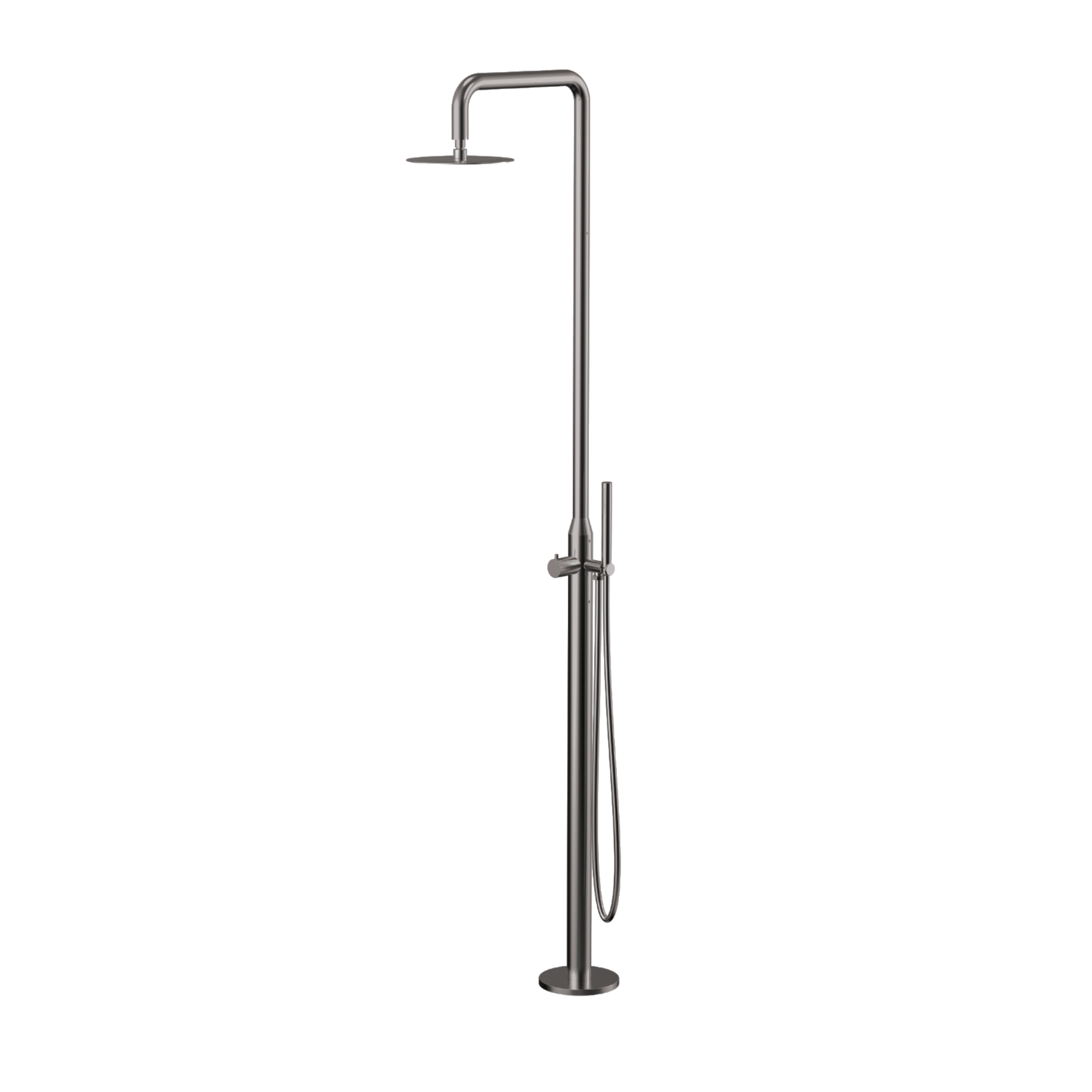 Ella Freestanding Shower - Gun Metal