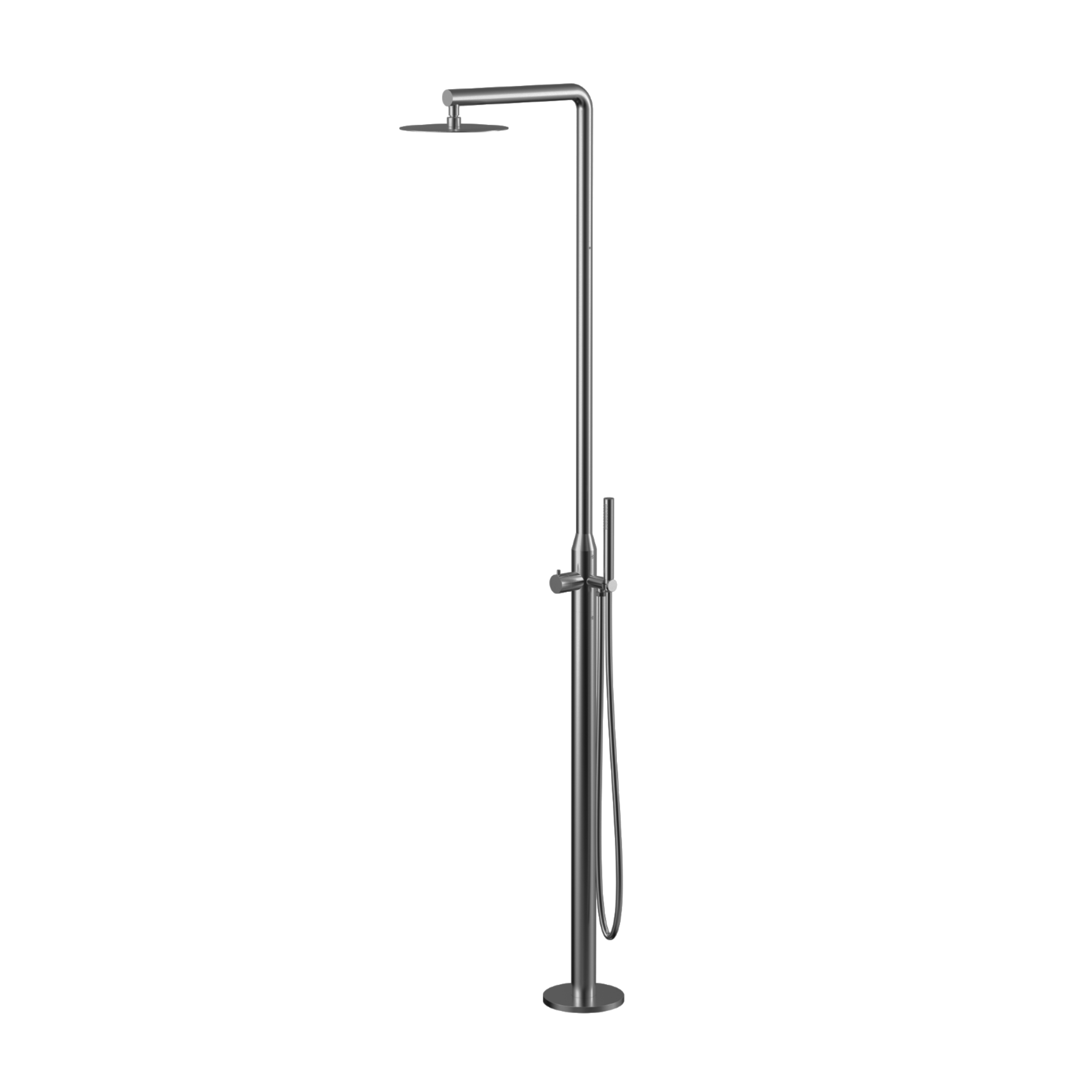 Florence Freestanding Shower - Gun Metal