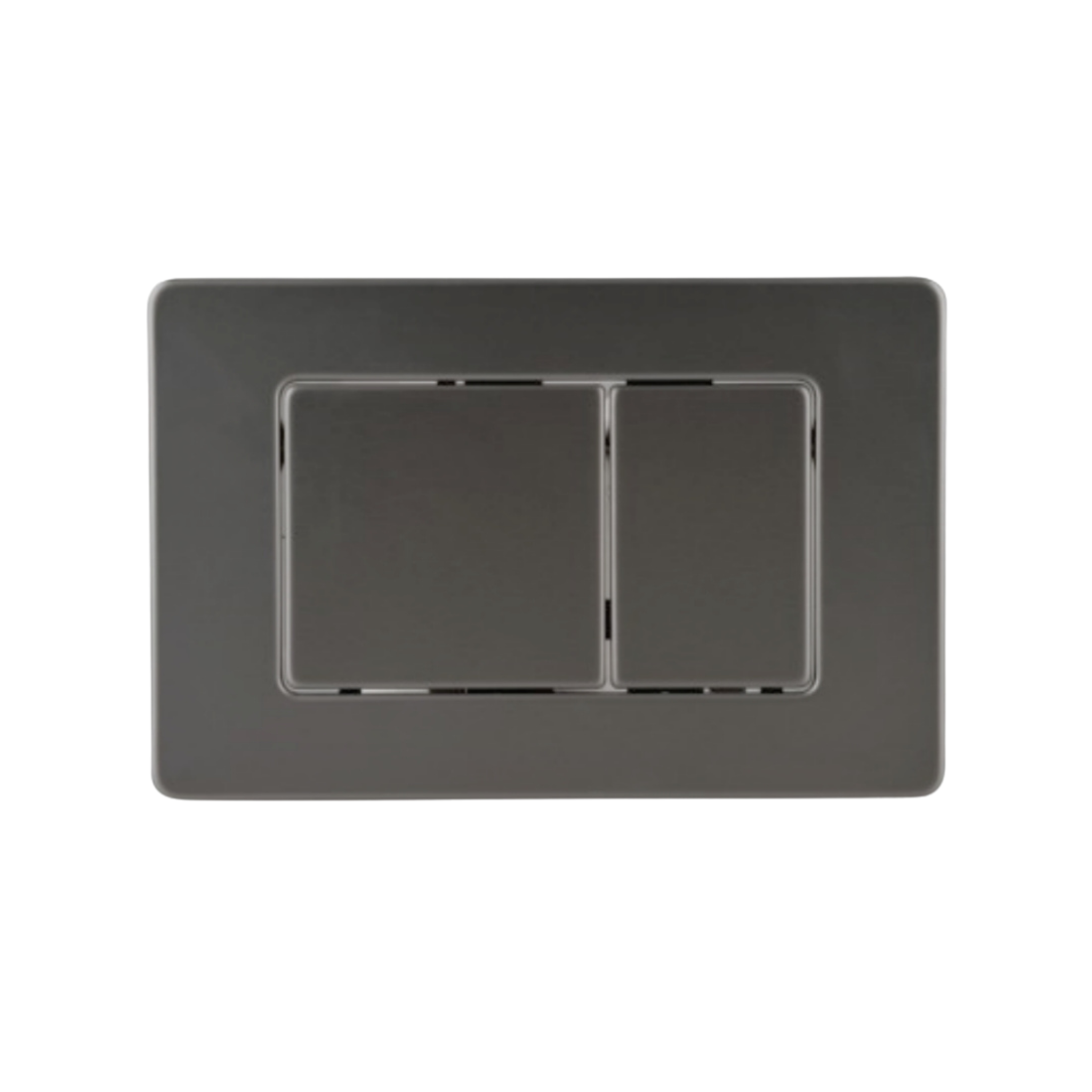 Sofia Flush Plate Rectangle Button - Gun Metal