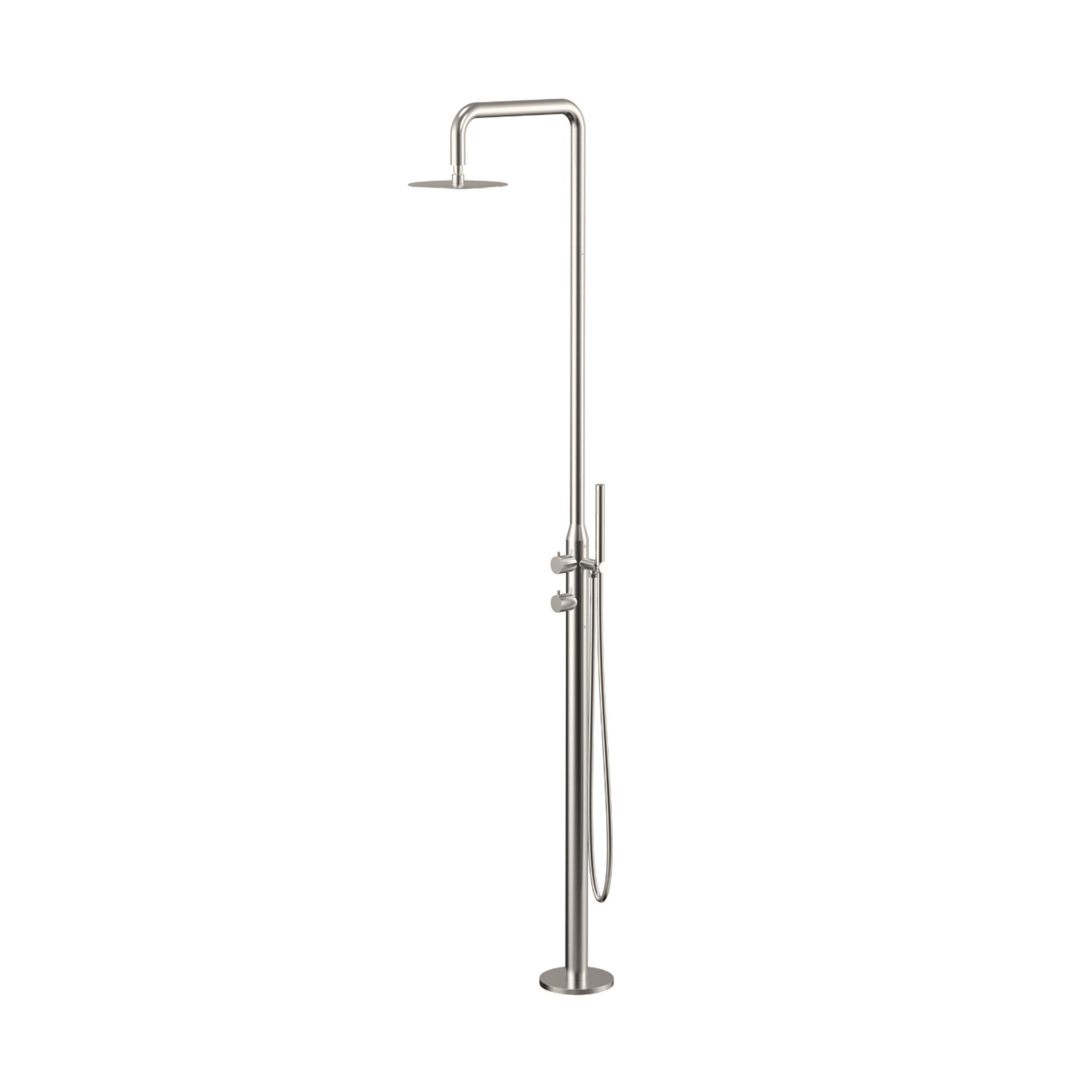Callie Freestanding Shower - Brushed Nickel