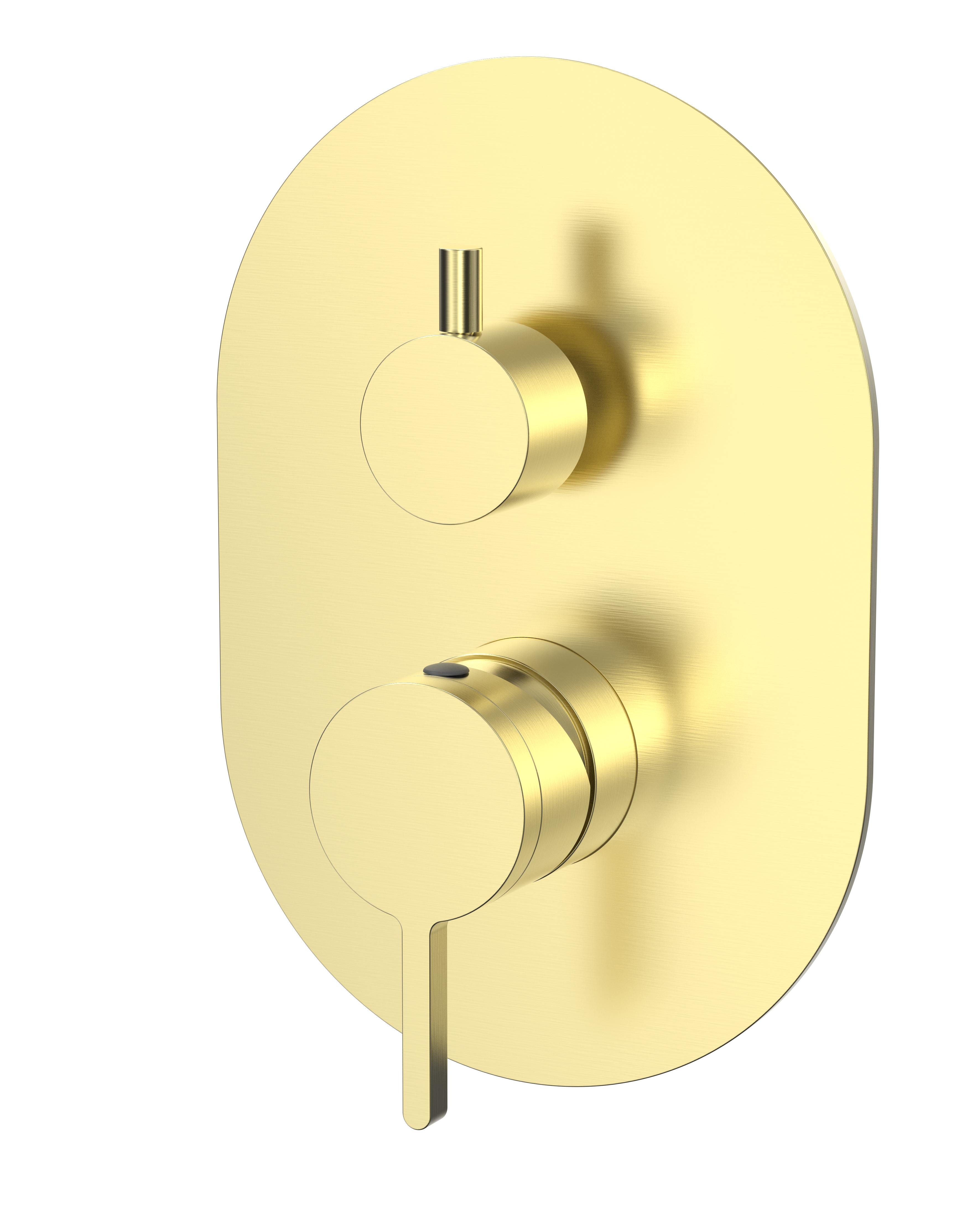 Burleigh Shower Mixer with Diverter - Brushed Brass