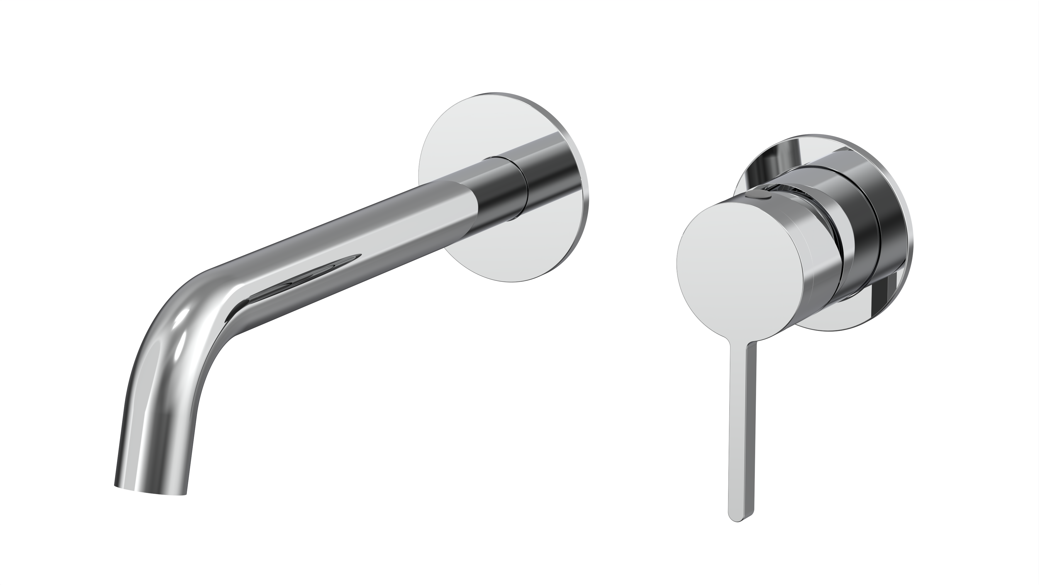 Burleigh Wall Basin Mixer Set with 180mm Spout - Chrome