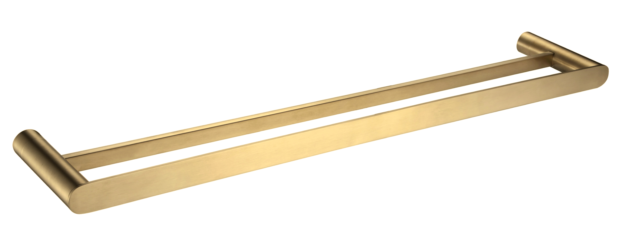 Burleigh Double Towel Rail - Brushed Brass