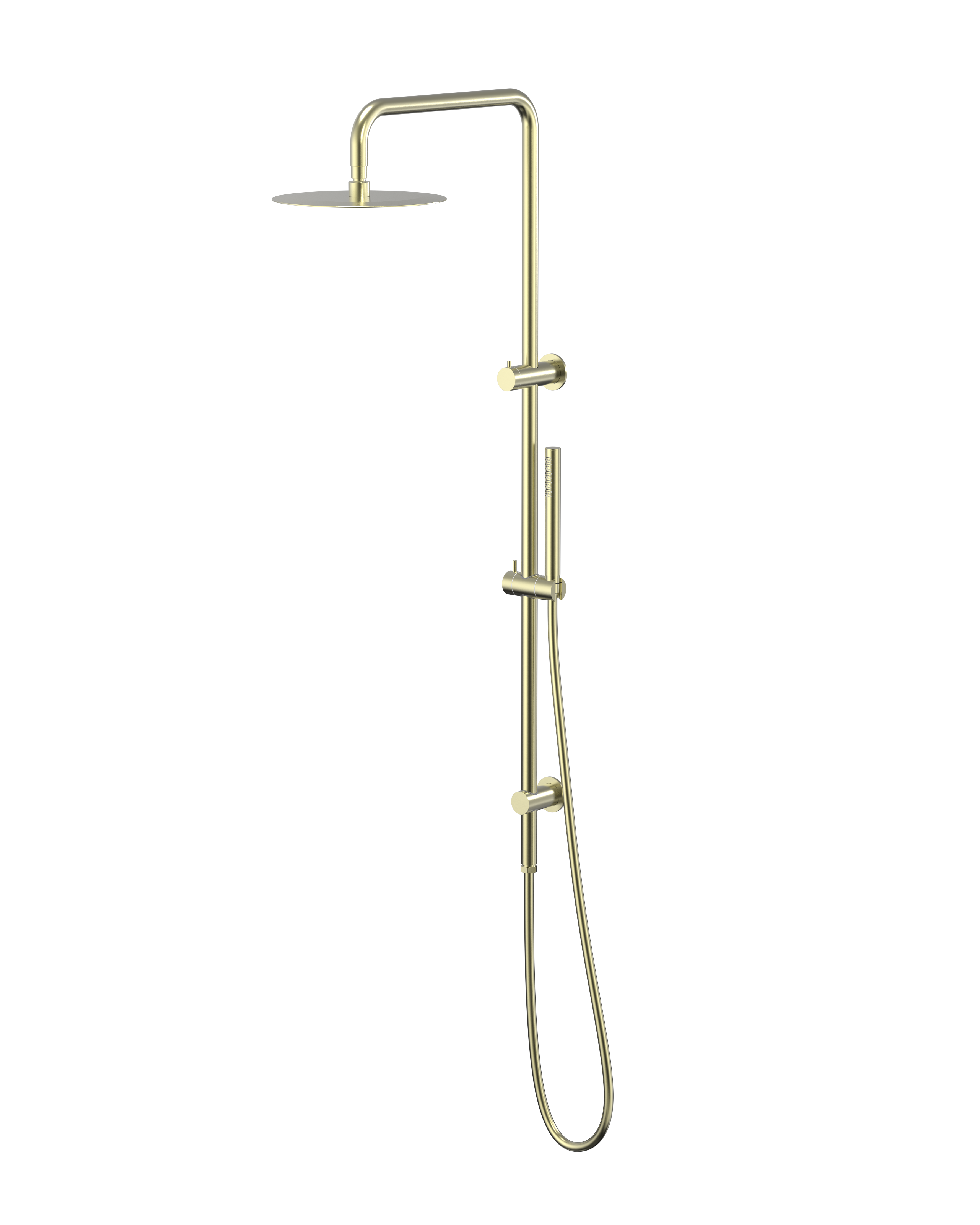 Burleigh Twin Rail Shower - Brushed Brass