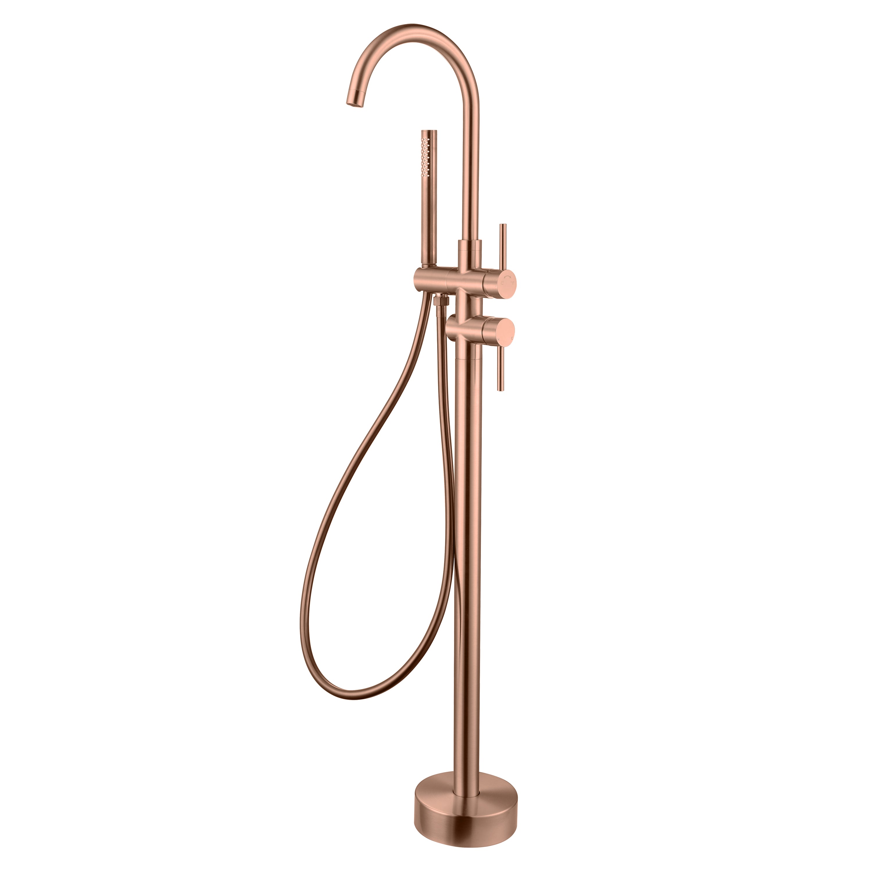 Kirra Floor Mounted Bath Mixer with Handheld - Copper