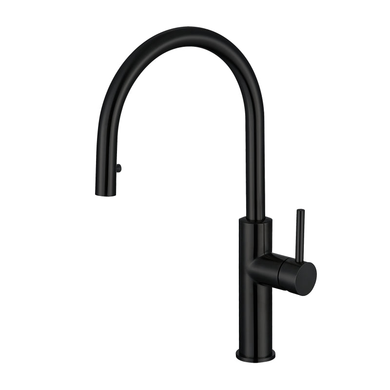 Kirra Pull Out Sink Mixer with Hidden Button - Black