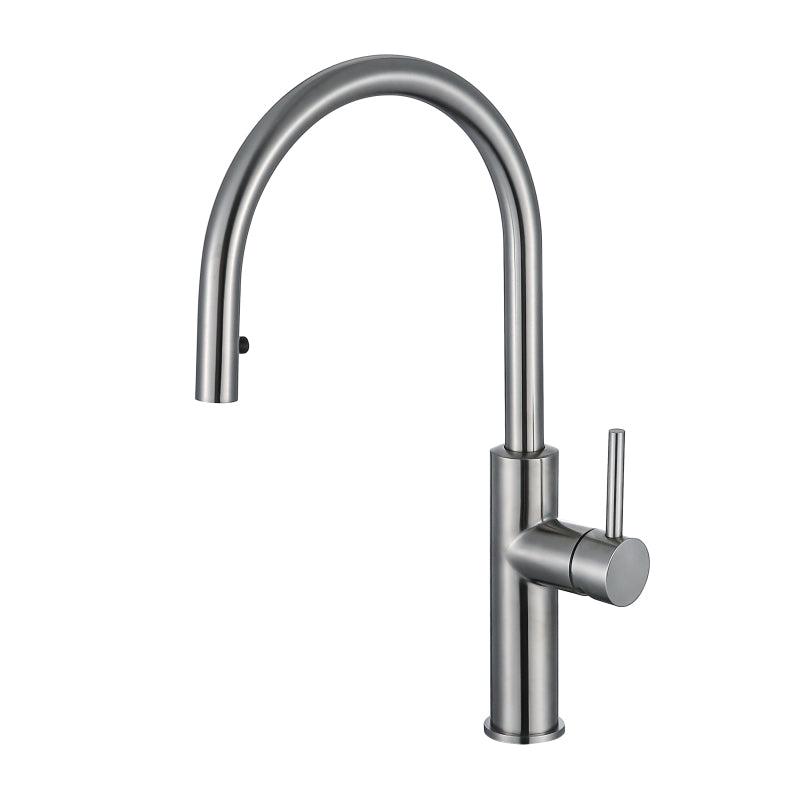 Kirra Pull Out Sink Mixer with Hidden Button - Brushed Nickel