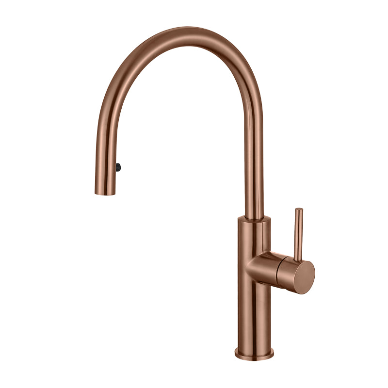 Kirra Pull Out Sink Mixer with Hidden Button - Copper