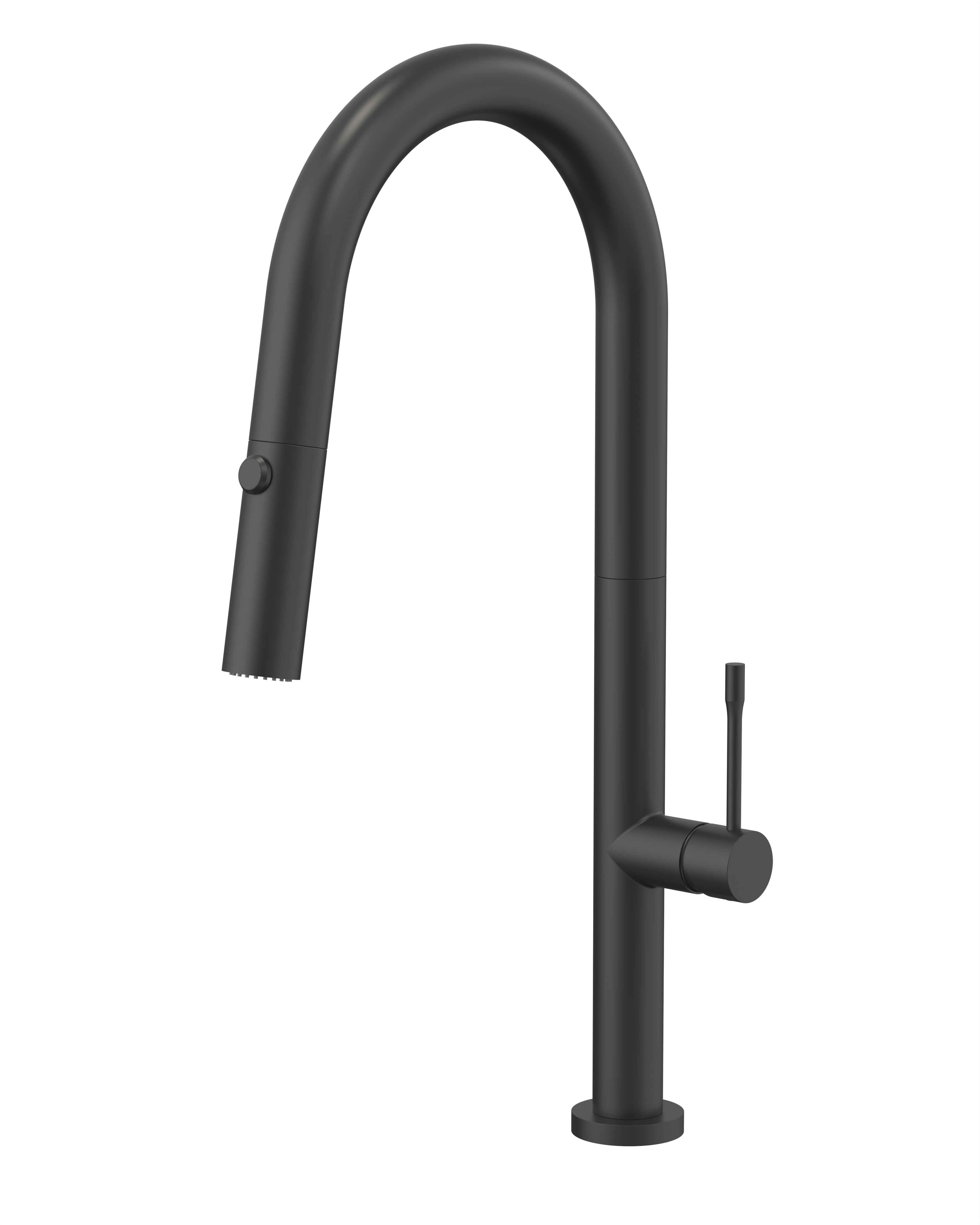 Kirra Slimline Pull Out Sink Mixer with Hidden Button - Black