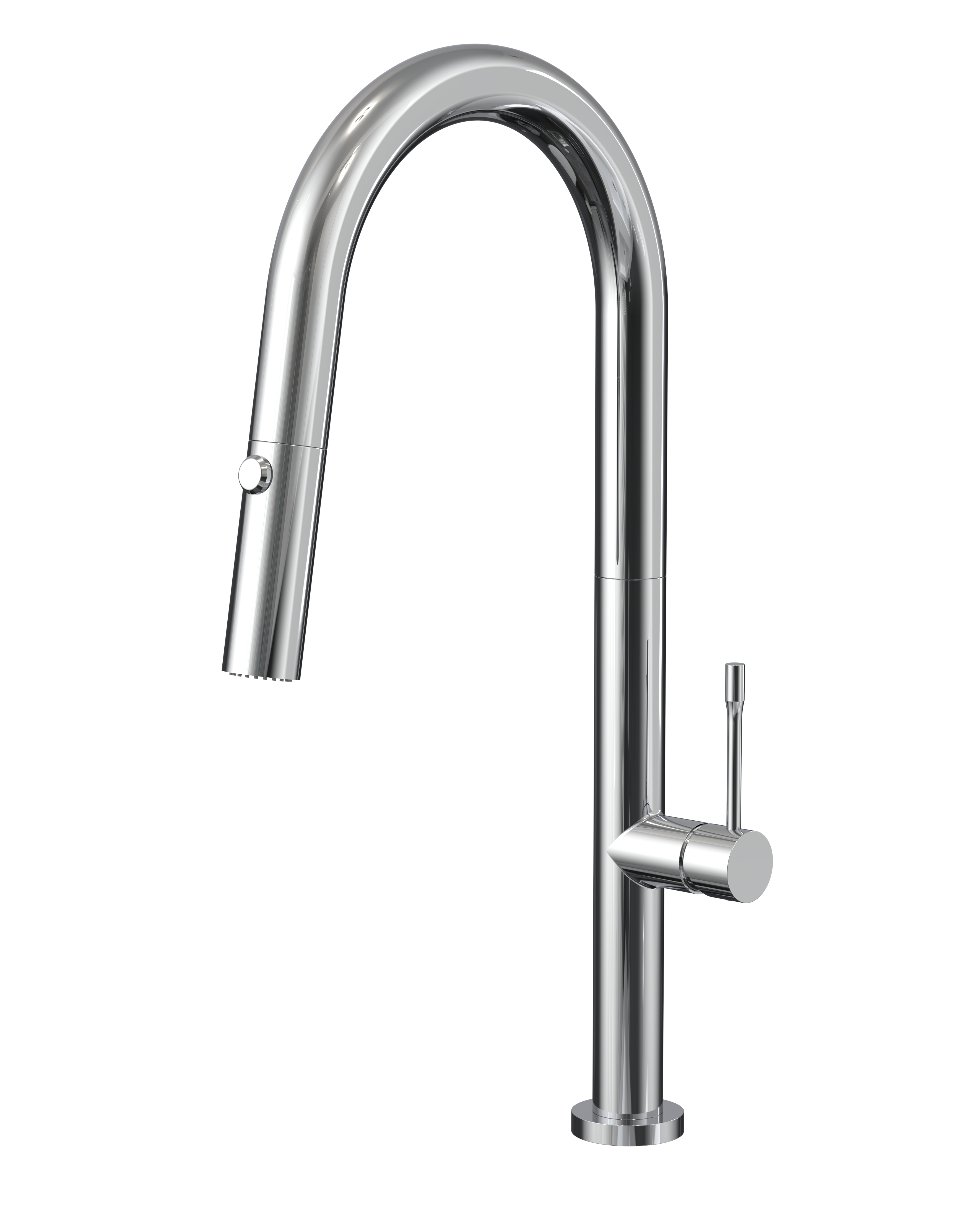 Kirra Slimline Pull Out Sink Mixer with Hidden Button - Chrome