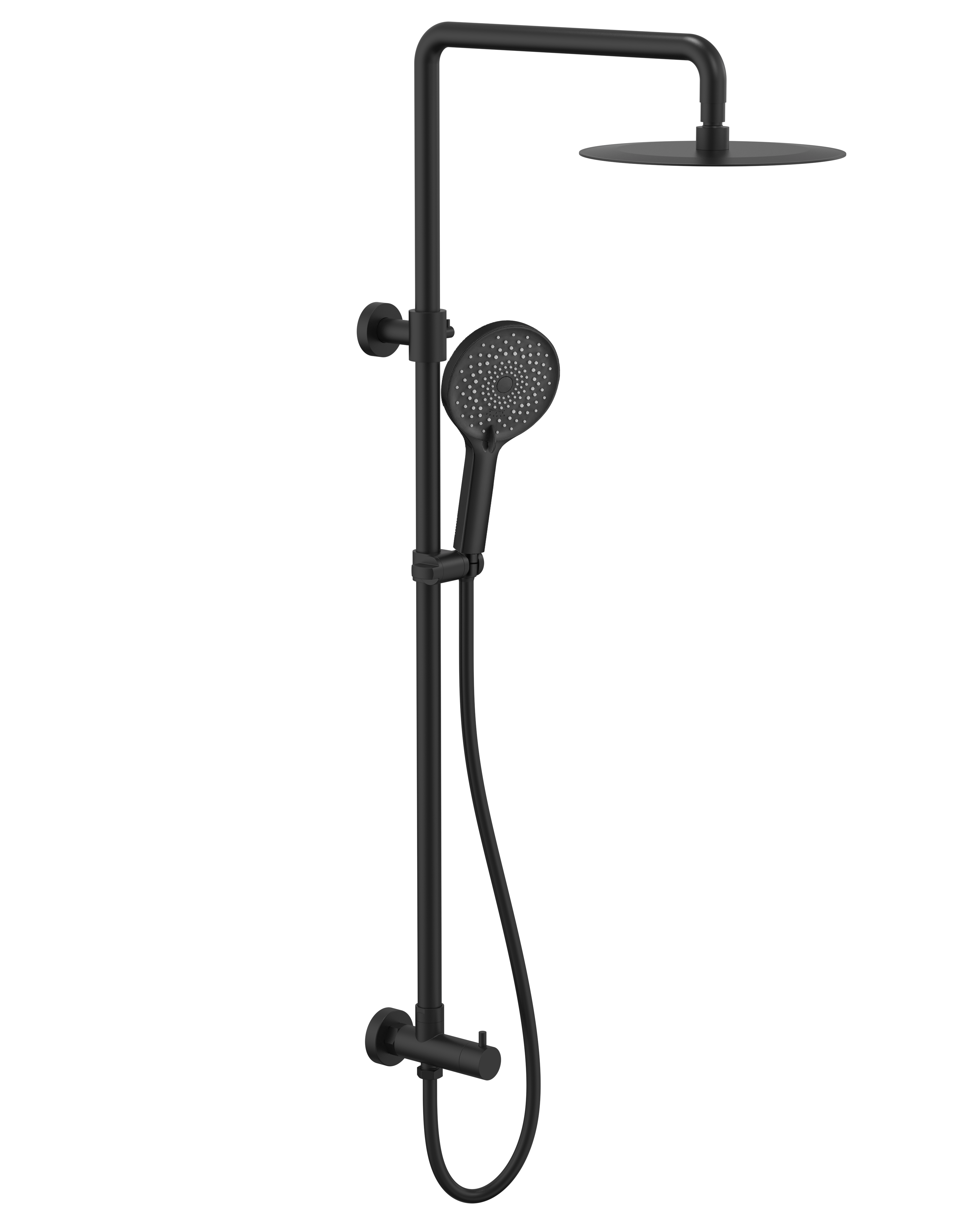 Kirra Twin Rail Shower - Black