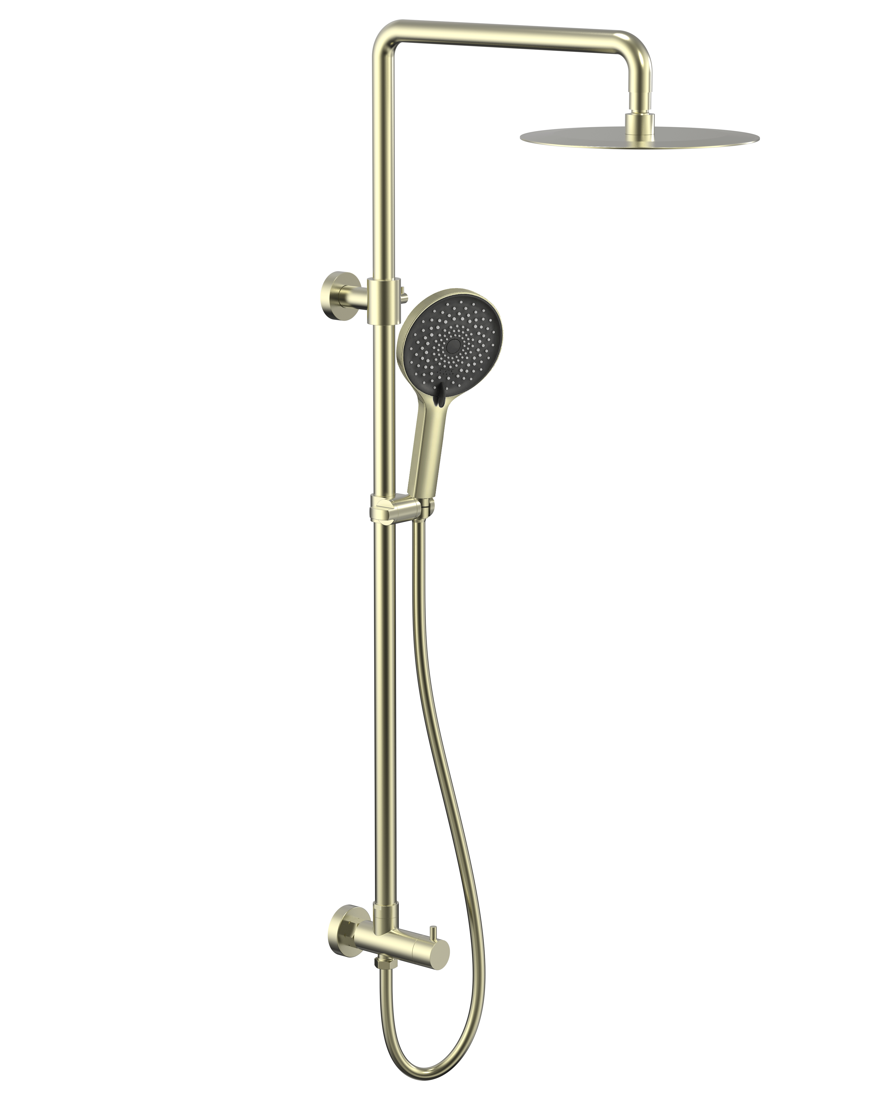 Kirra Twin Rail Shower - Brushed Brass