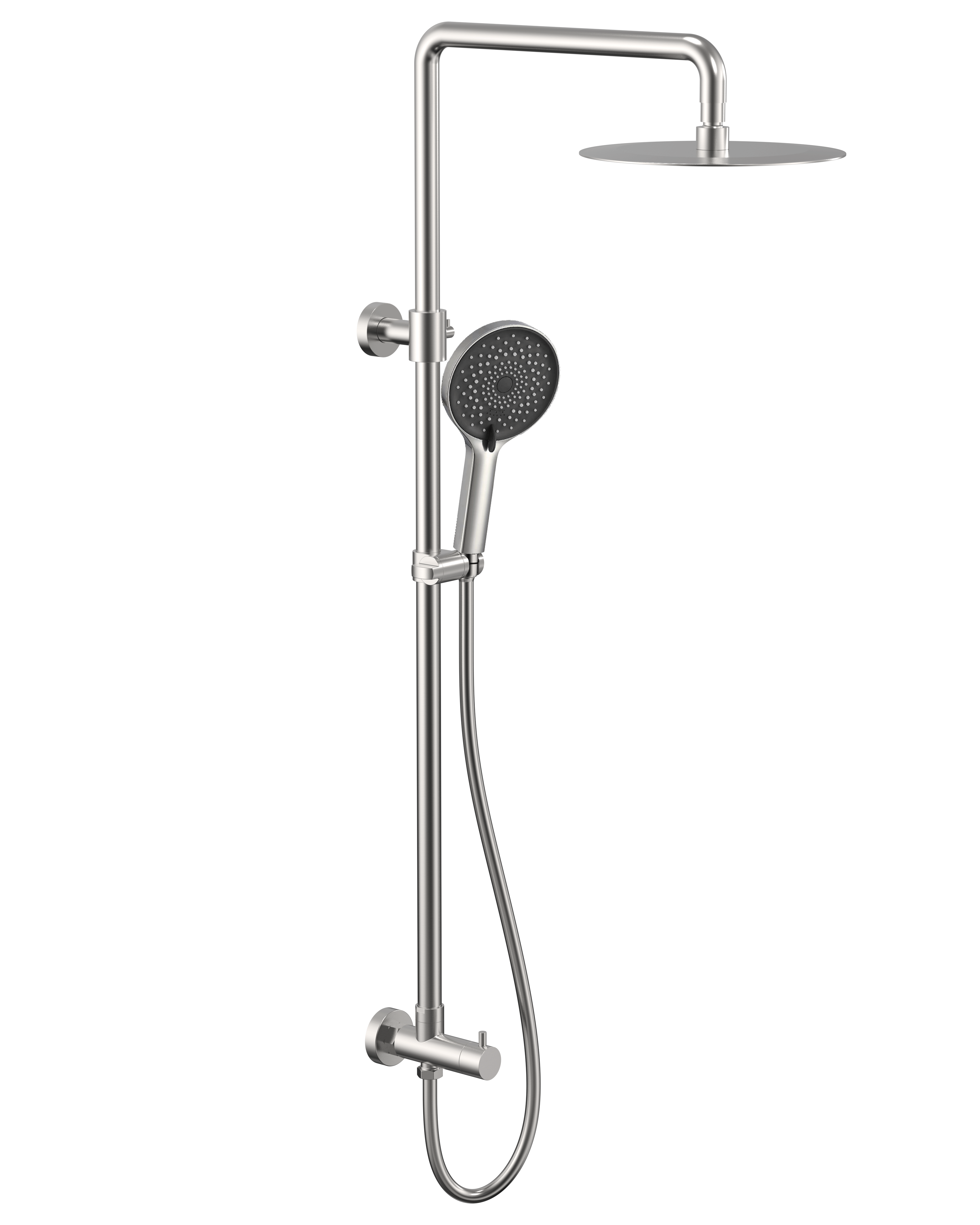 Kirra Twin Rail Shower - Brushed Nickel
