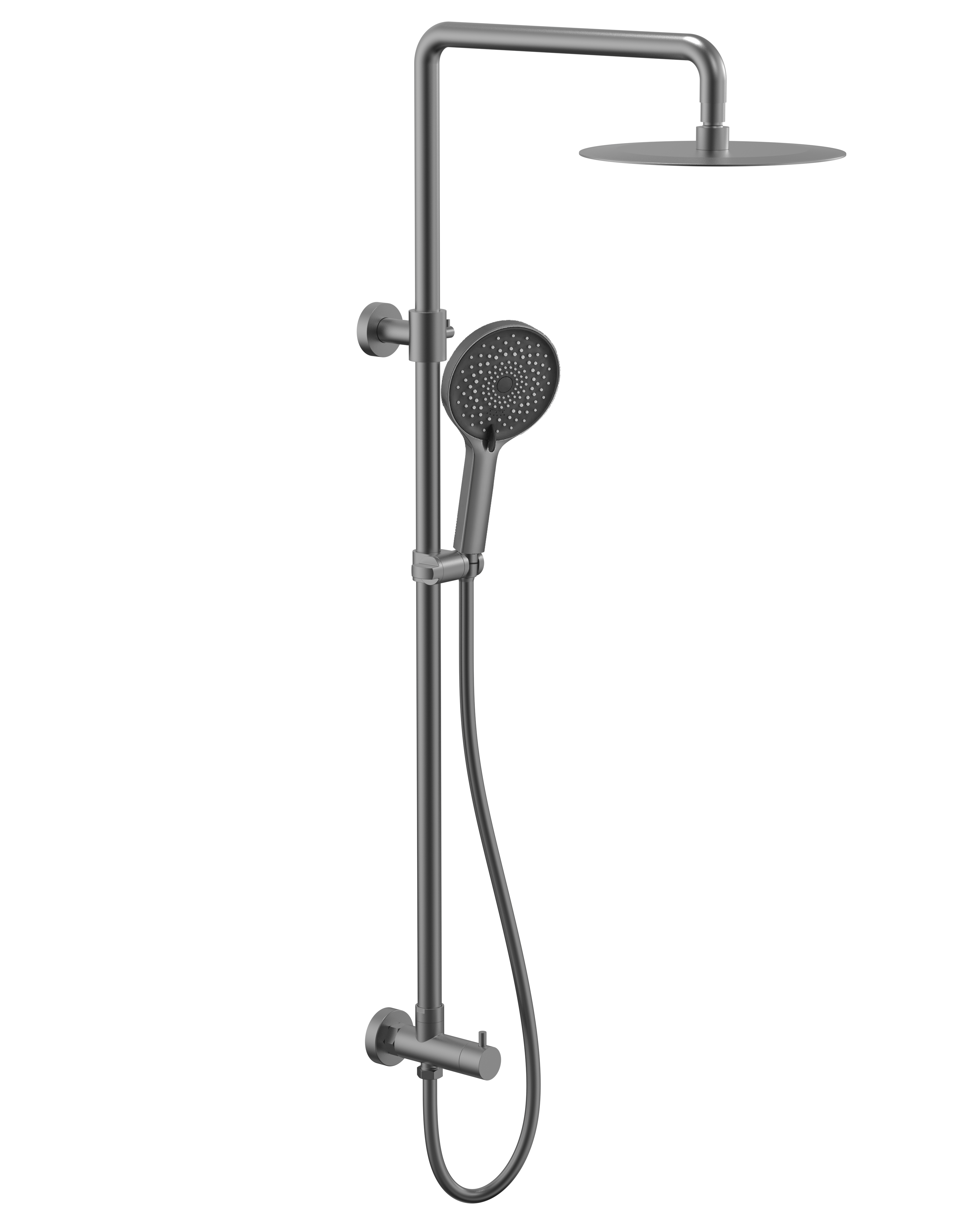 Kirra Twin Rail Shower - Gun Metal