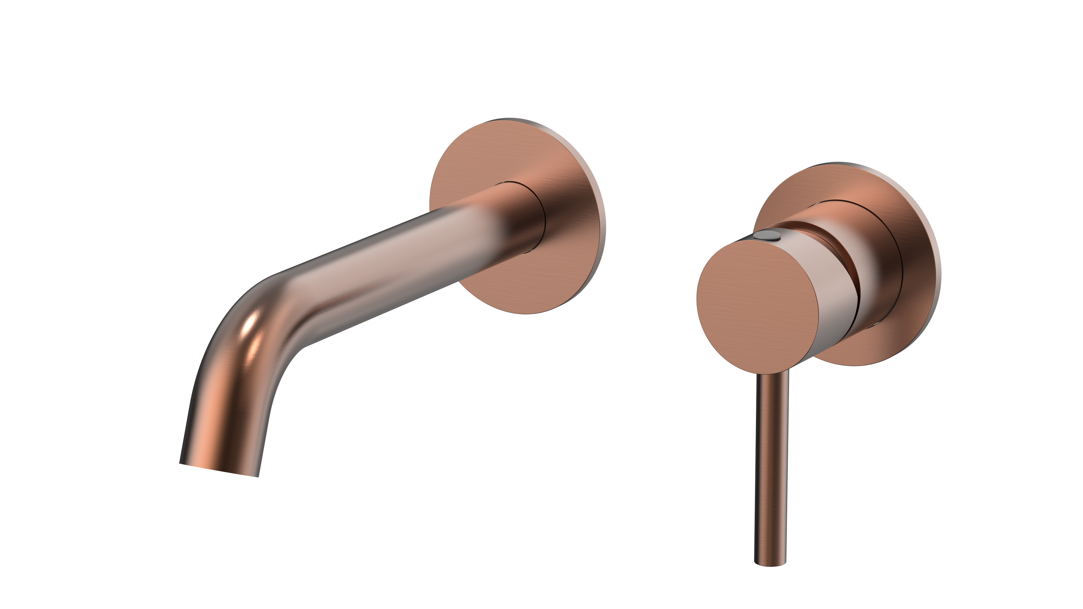 Kirra Wall Basin Mixer Set with 180mm Spout - Copper