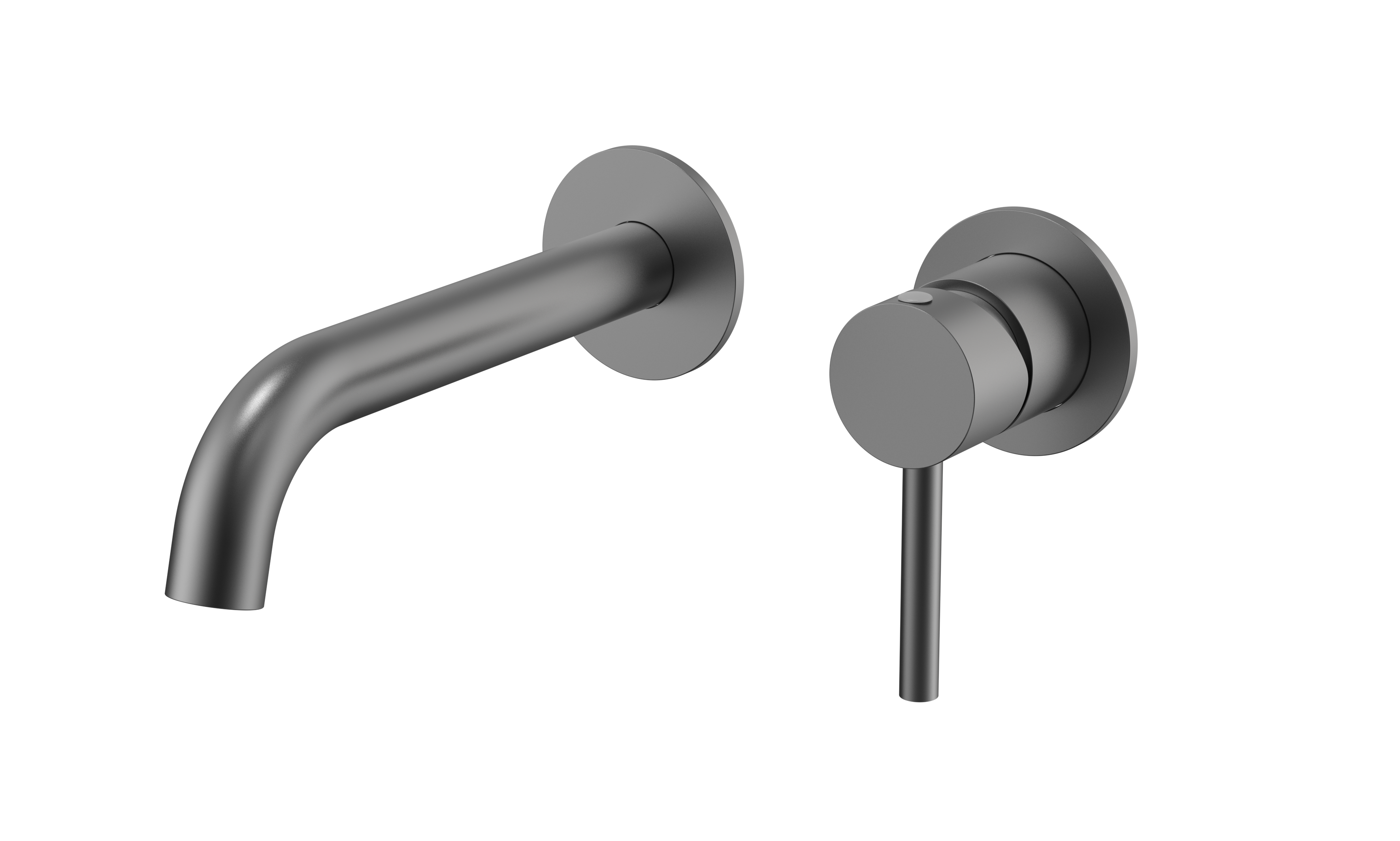 Kirra Wall Basin Mixer Set with 180mm Spout - Gun Metal