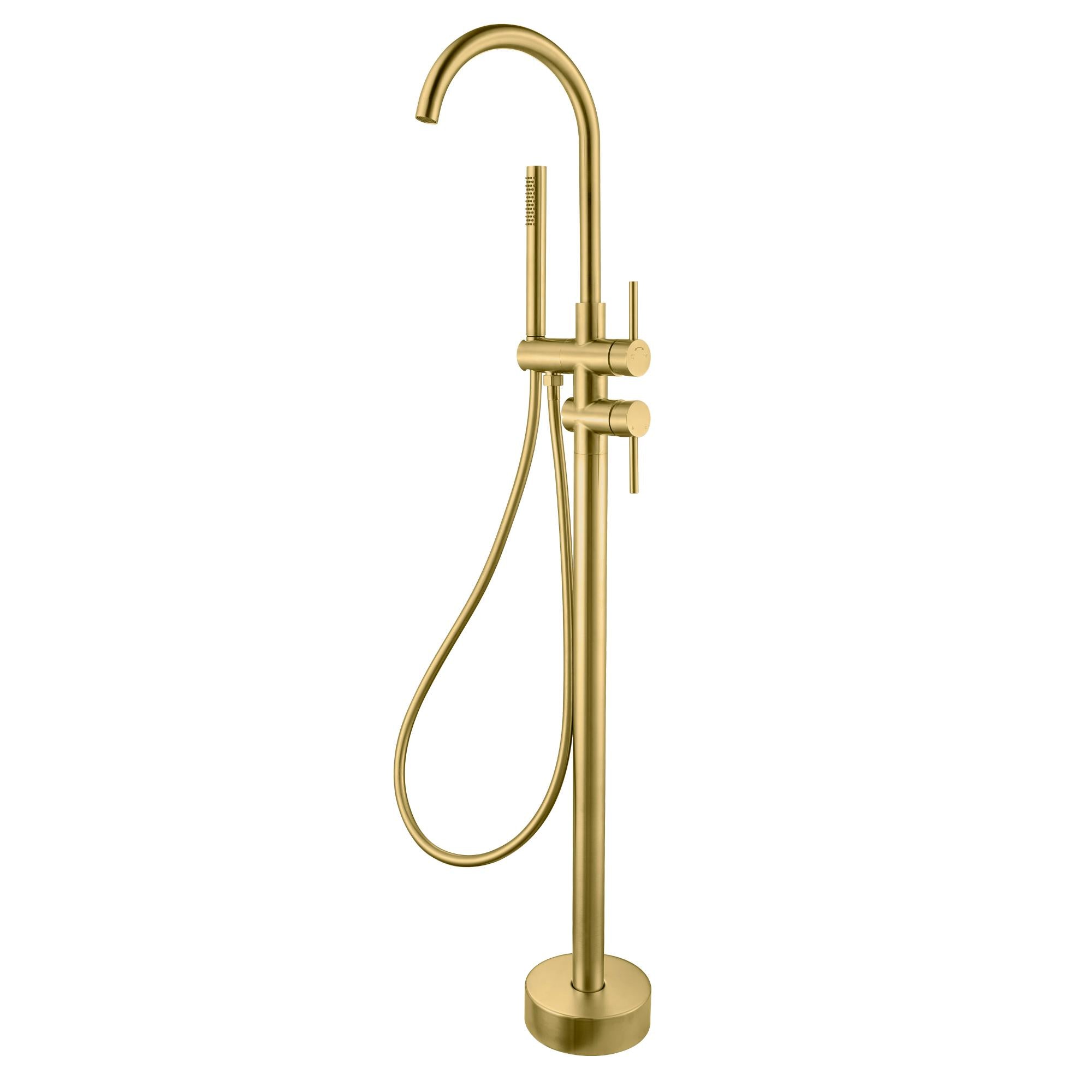 Kirra Floor Mounted Bath Mixer with Handheld