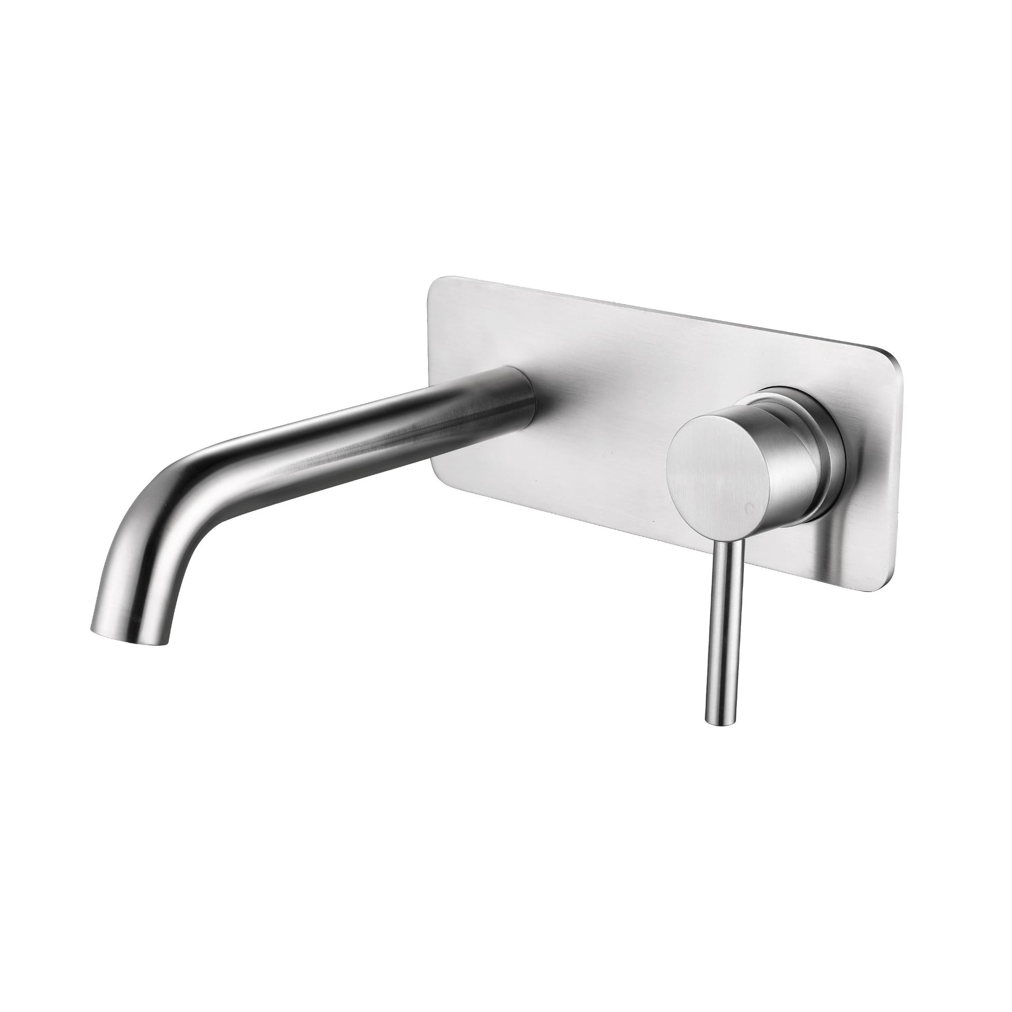 Kirra Wall Basin Mixer Set with 180mm Spout & Back Plate