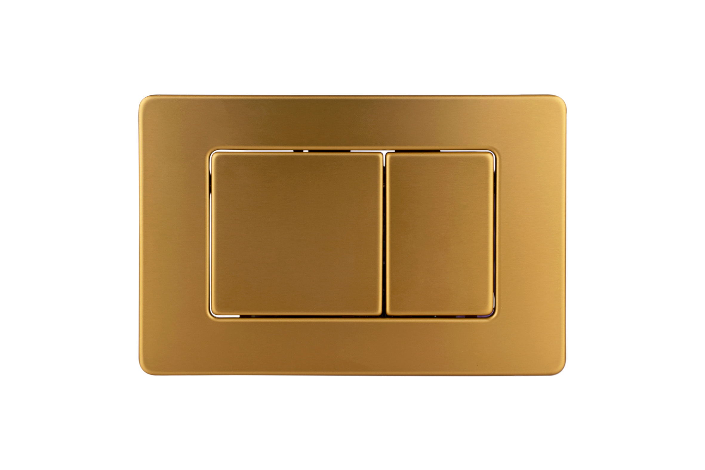 Sofia Flush Plate Rectangle Button - Brushed Brass