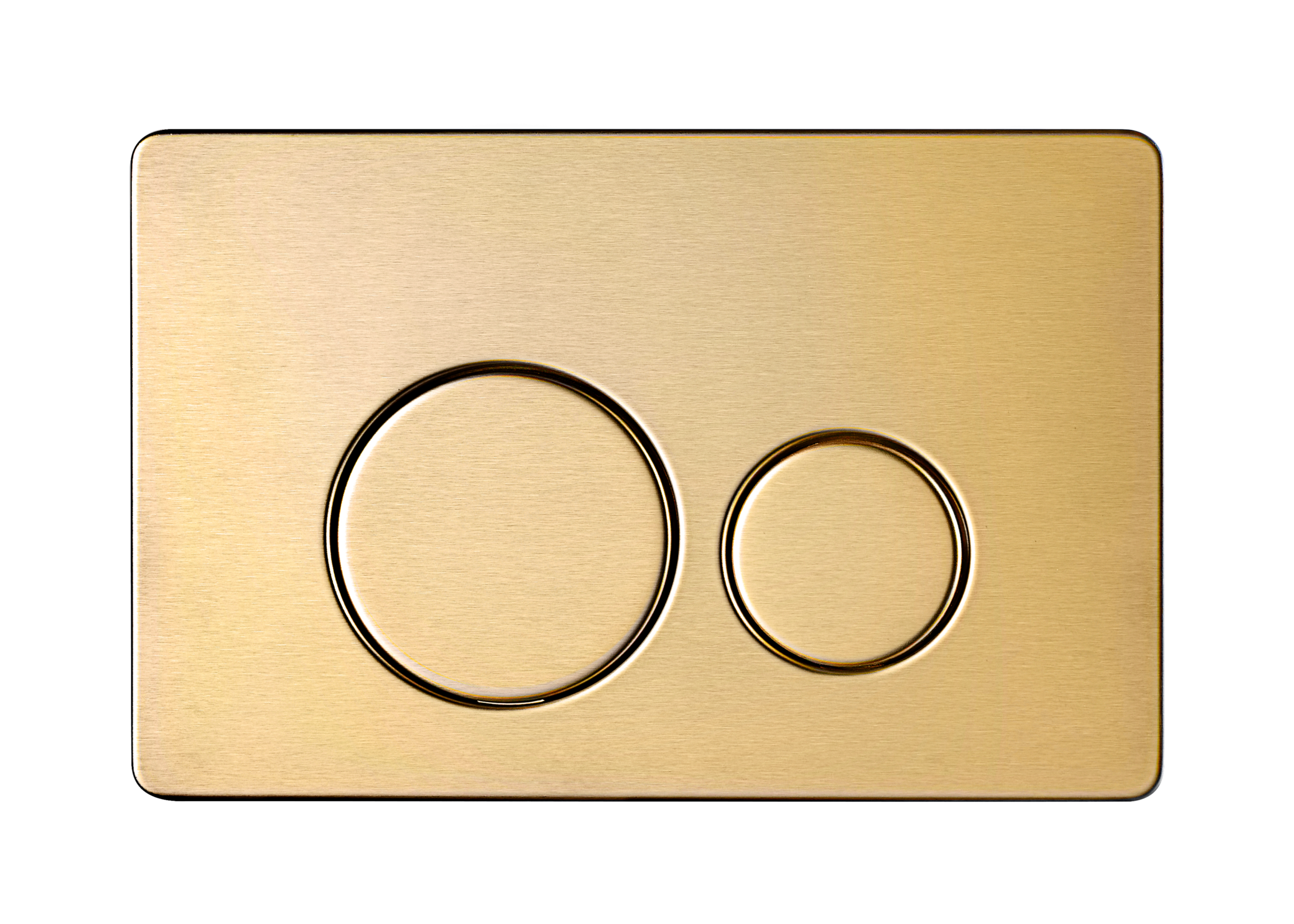 Sofia Flush Plate Round Button - Brushed Brass