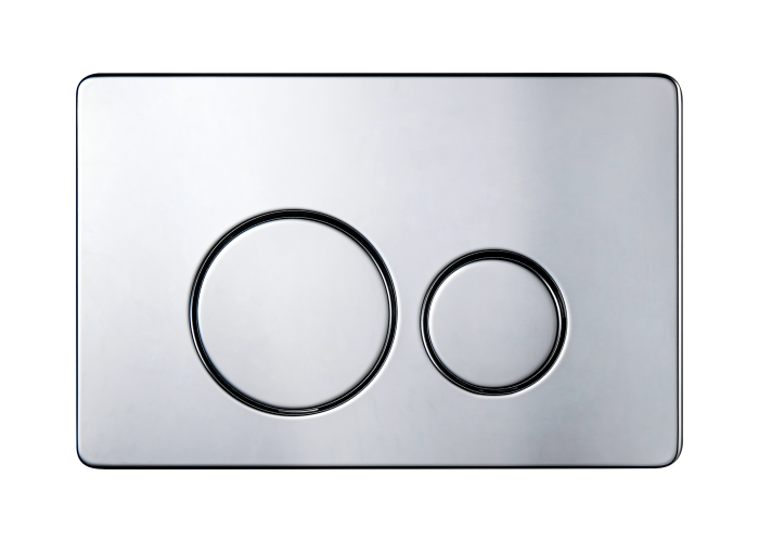 Sofia Flush Plate Round Button - Chrome