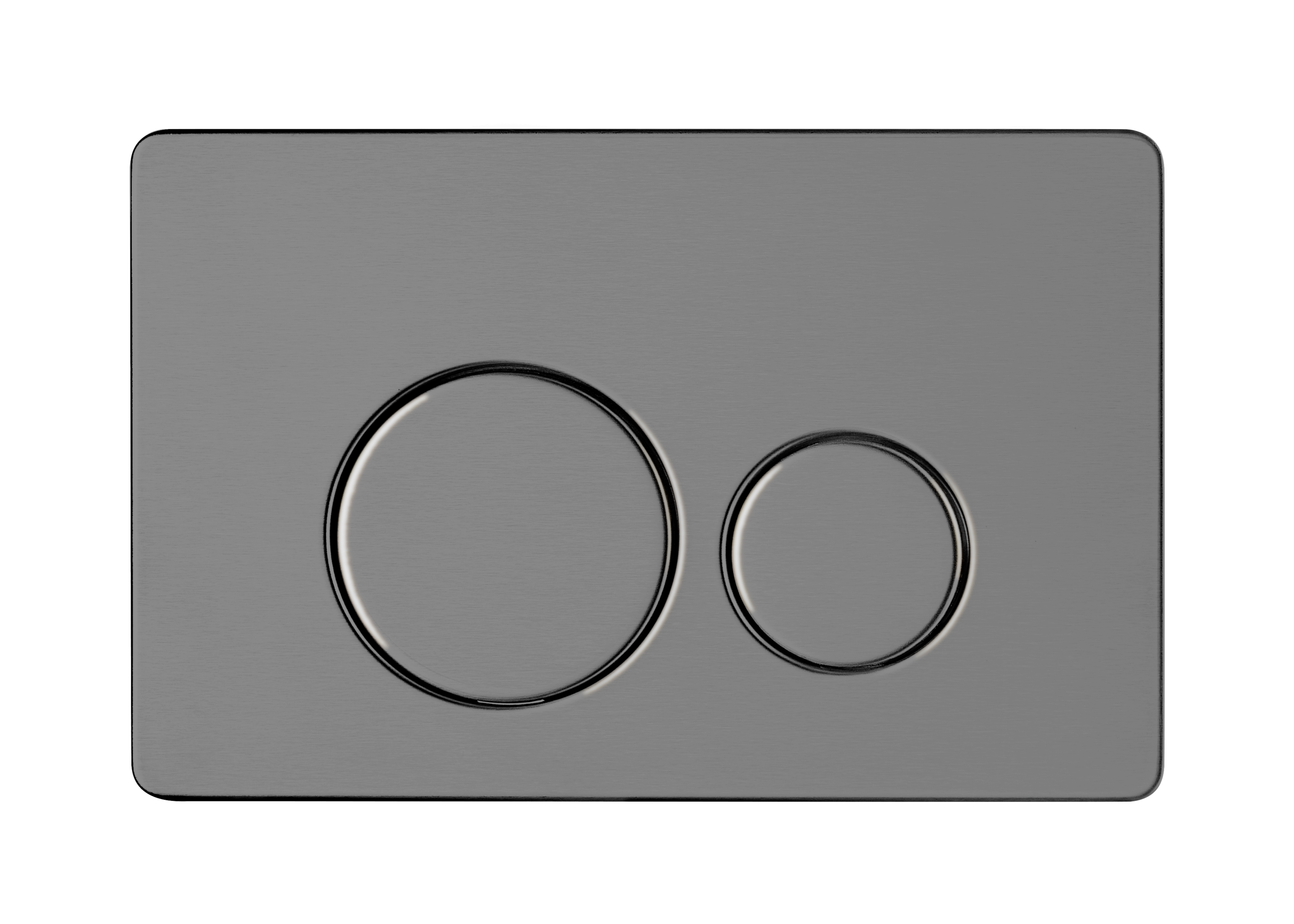 Sofia Flush Plate Round Button - Gun Metal