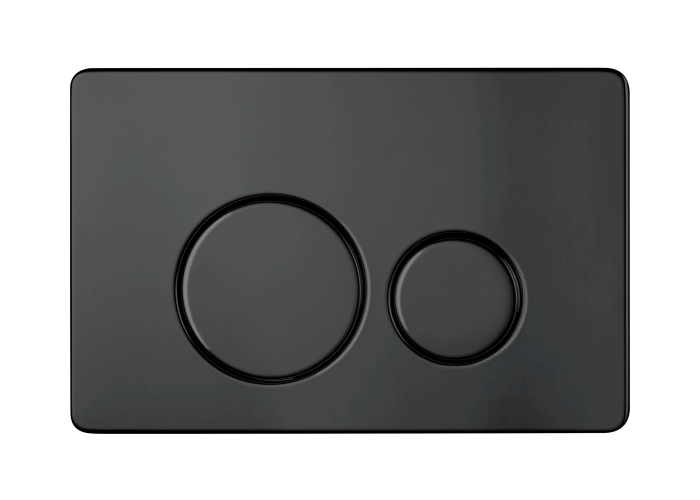 Sofia Flush Plate Round Button - Matte Black
